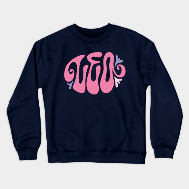 Pink Leo Zodiac Design Crewneck Sweatshirt by corianndesigns